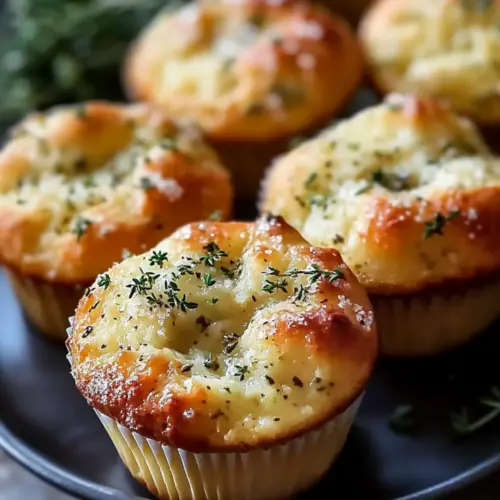 Garlic Butter Herb Focaccia Muffins