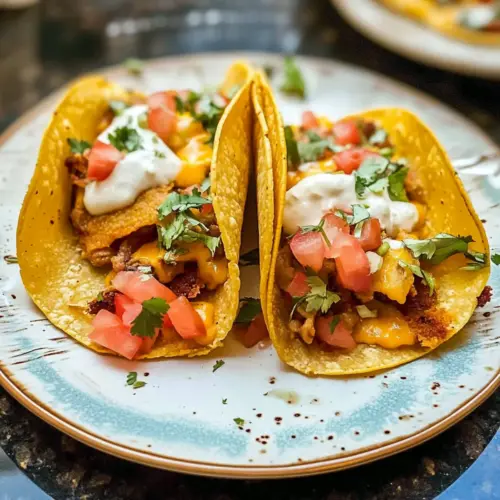 Bean and Cheese Smashed Tacos