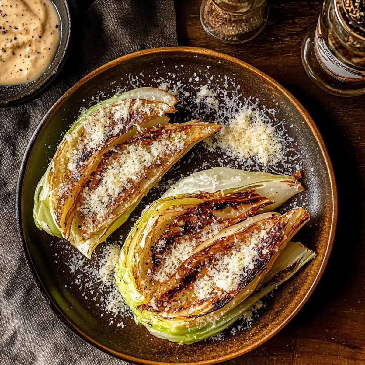 Charred Cacio e Pepe Cabbage