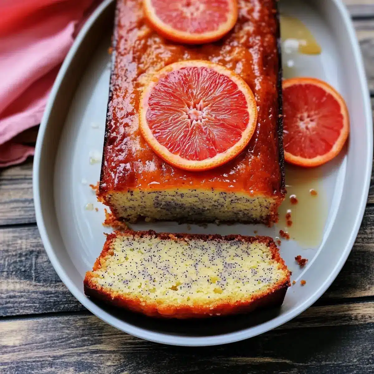 Blood Orange Greek Yogurt Poppy Seed Breakfast Cake