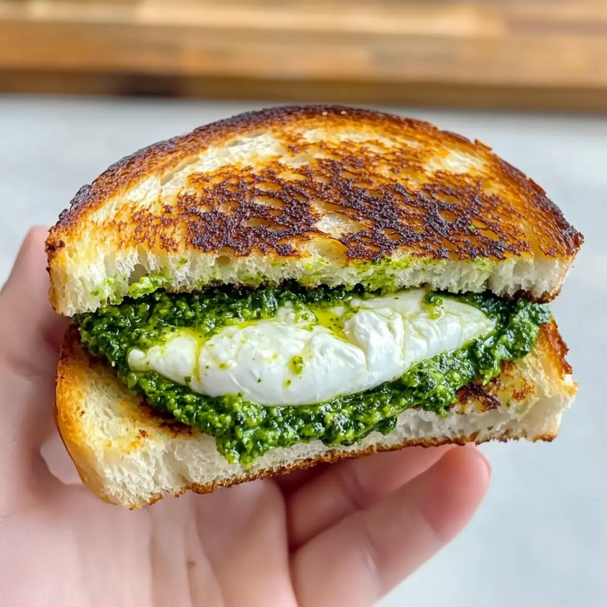 Melty Burrata Grilled Cheese Sandwich