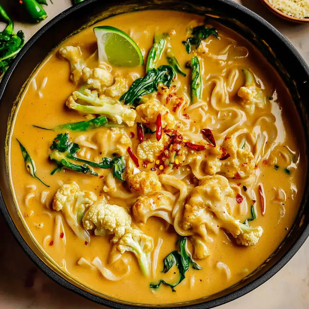 Curried Cauliflower Noodle Soup