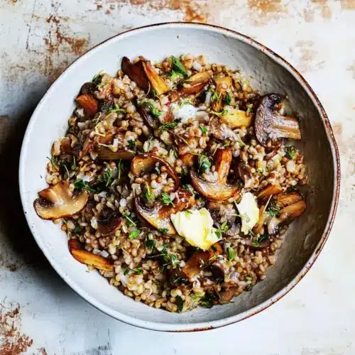 Herby Barley Salad With Butter-Basted Mushrooms