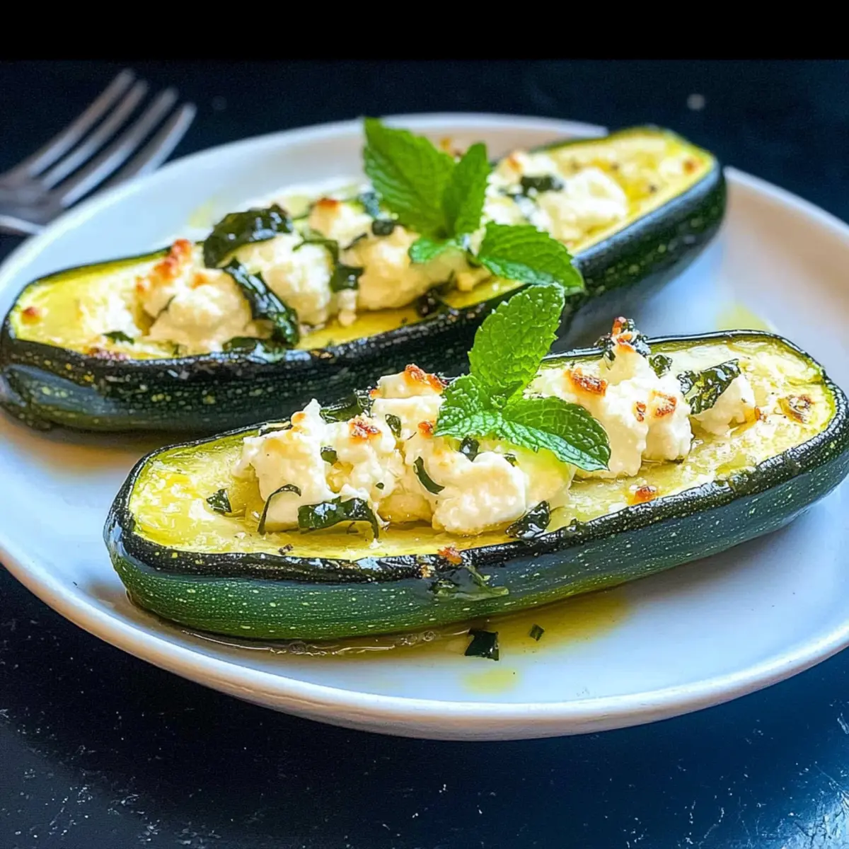 Baked Zucchini With Goat Cheese