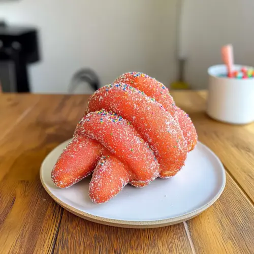Raspberry Croissant Sourdough Donuts