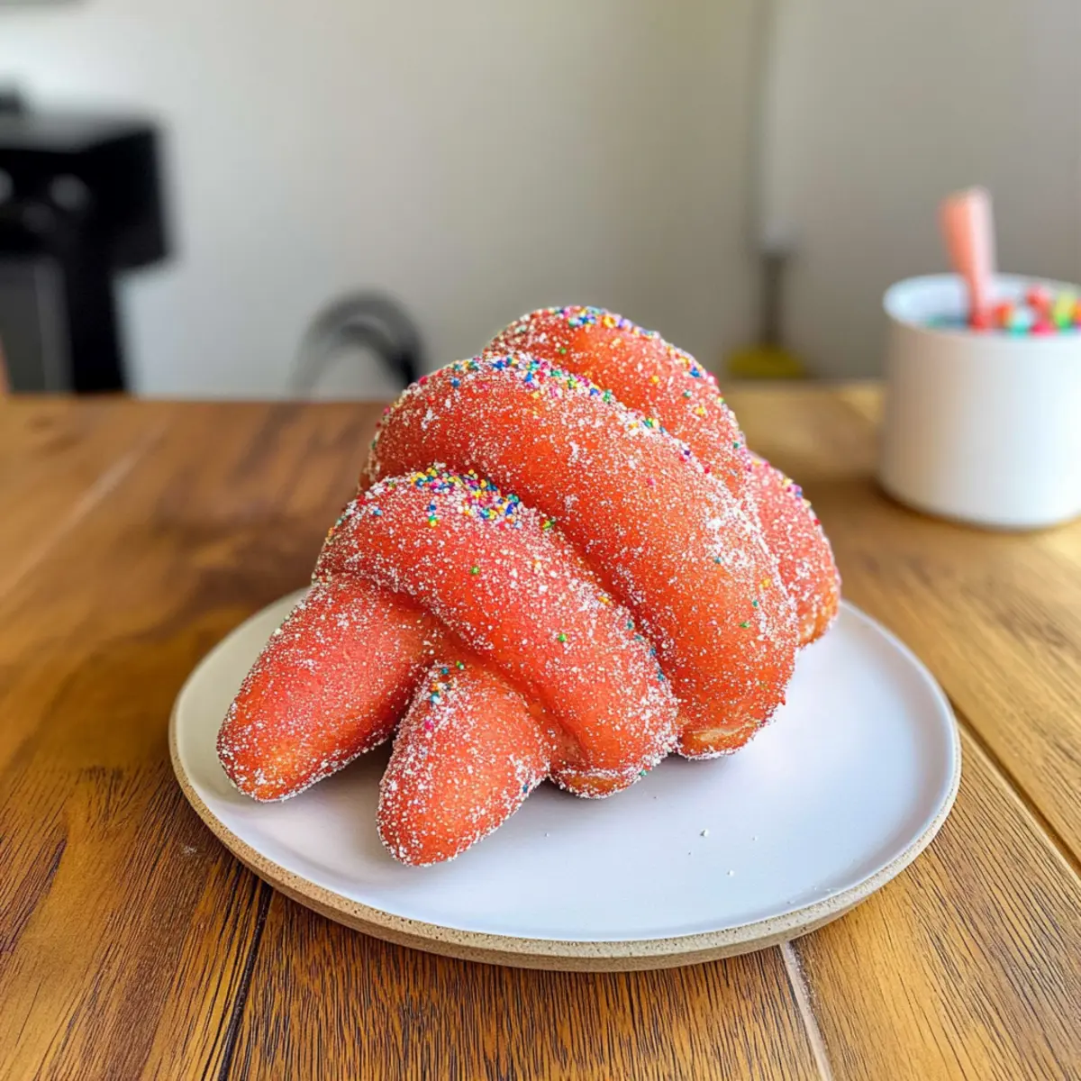 Raspberry Croissant Sourdough Donuts
