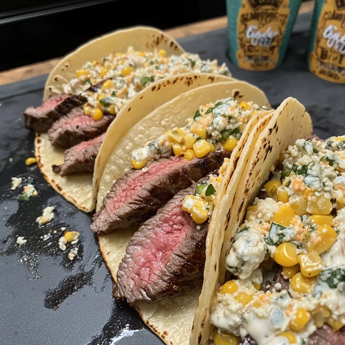 Grilled Steak Elote Tacos